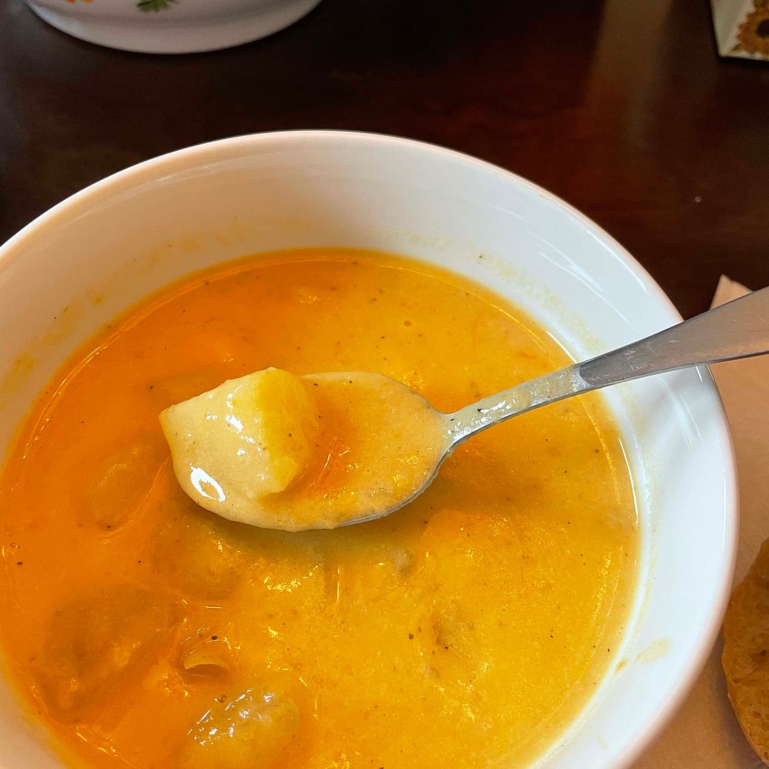 Creamy golden potato soup 