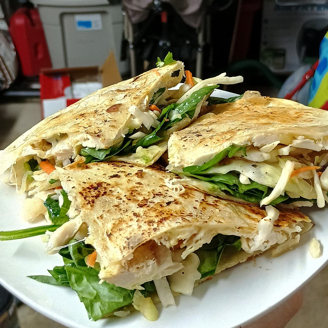 Coleslaw Chicken Quesadilla