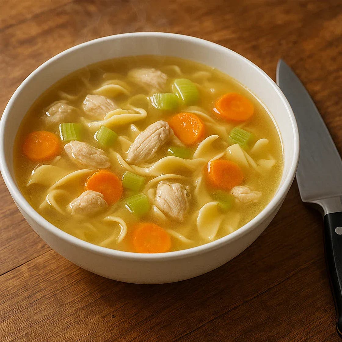 Classic Chicken Noodle Soup Recipe | Easy & Homemade | Sharp Blades