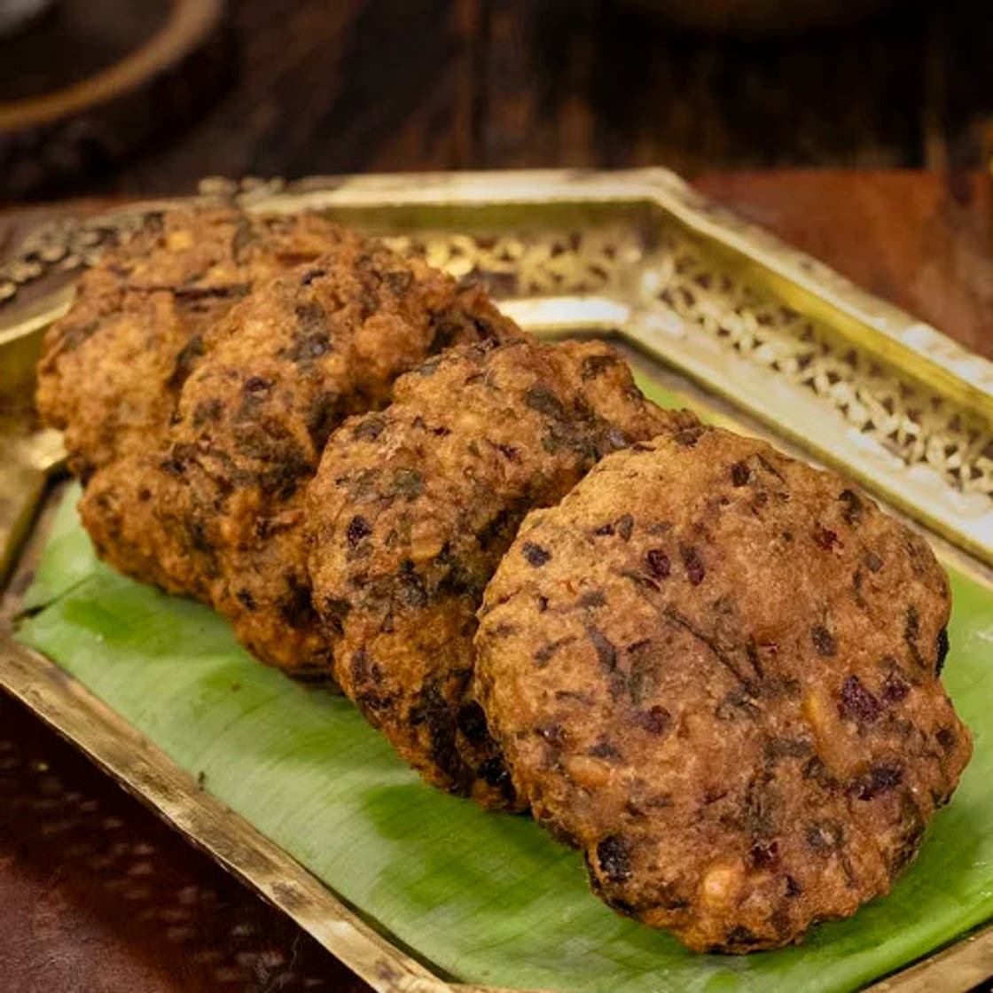 Keerai Vadai (Spinach Vada)