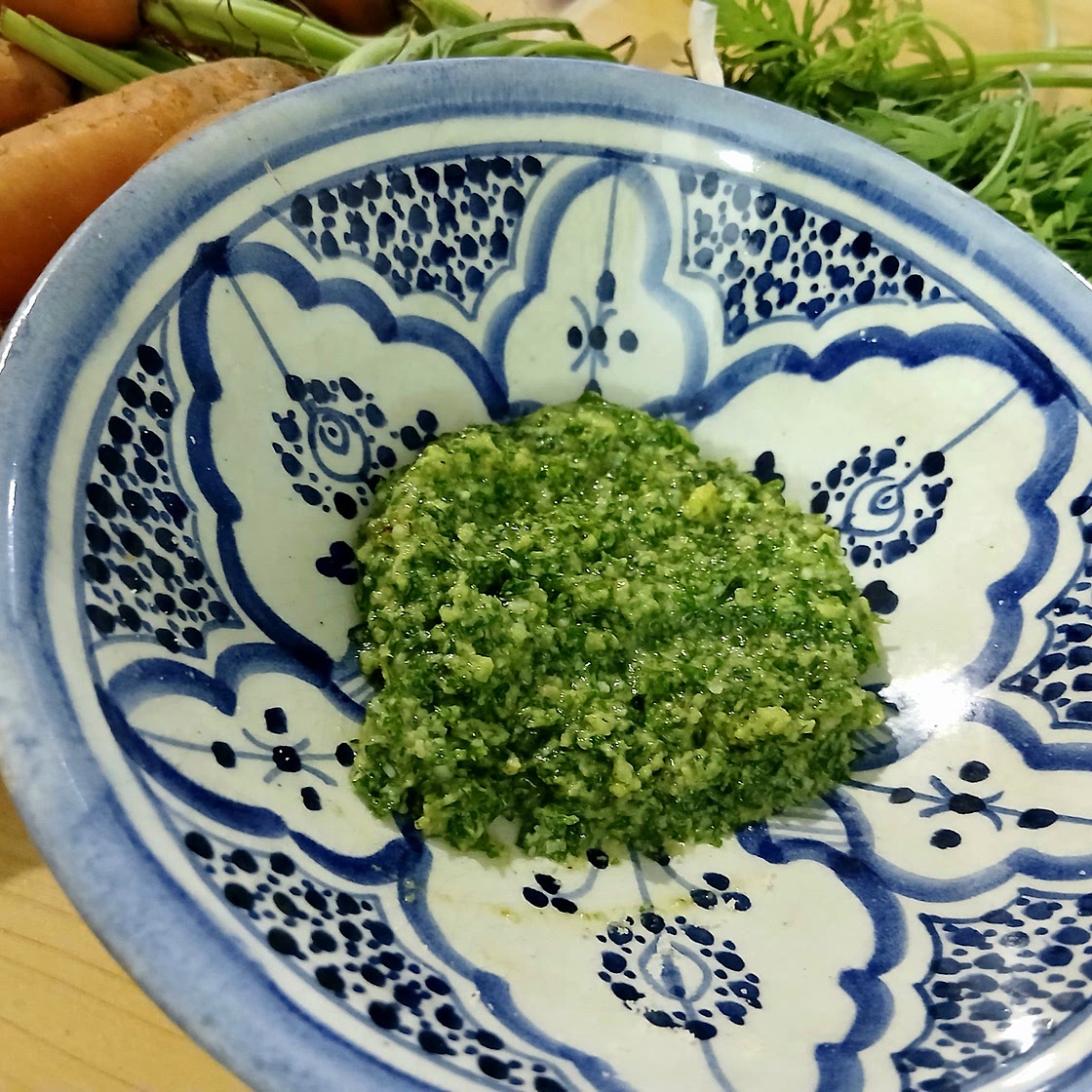 Pesto persil fânes de carottes incroyable