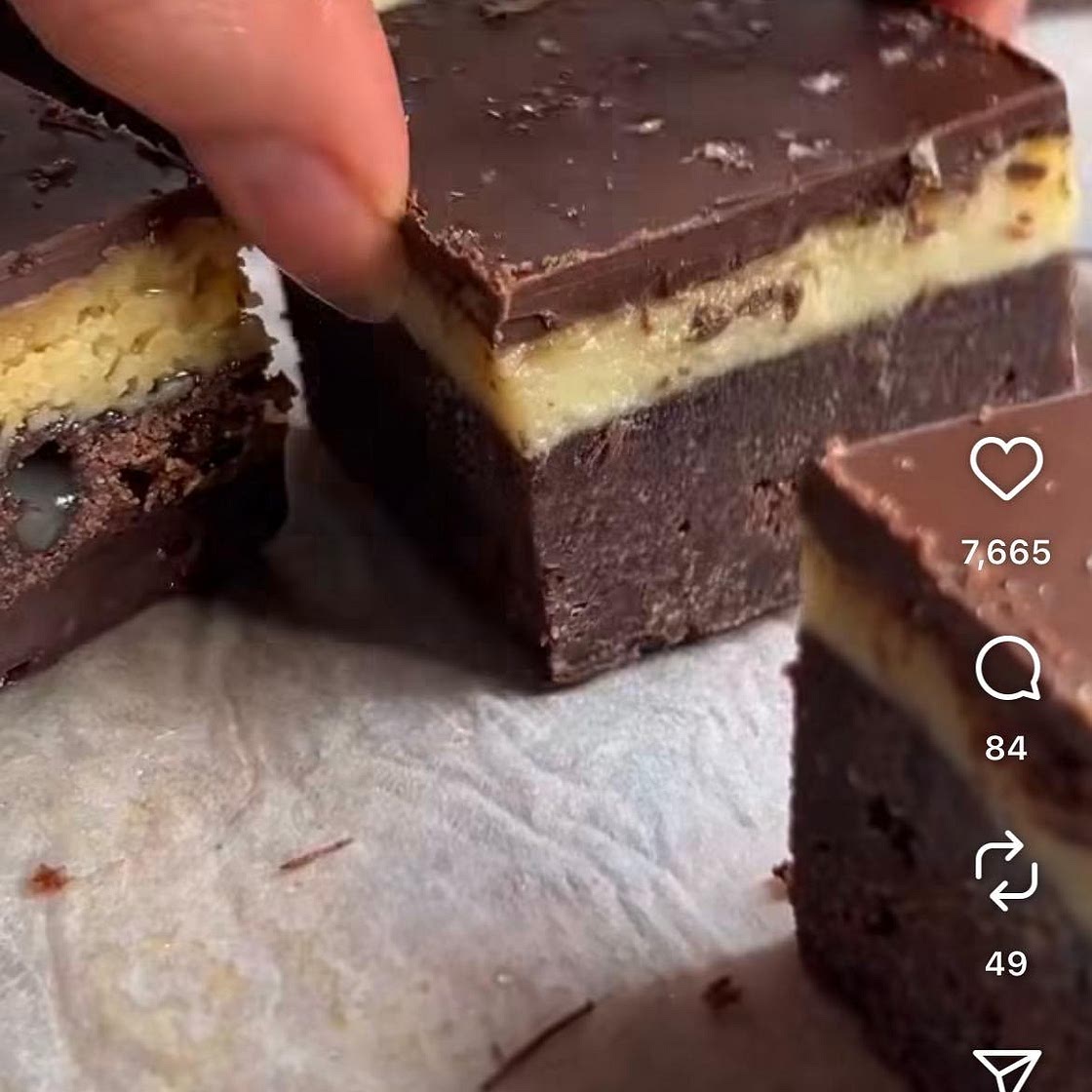 Brownie caramel slice