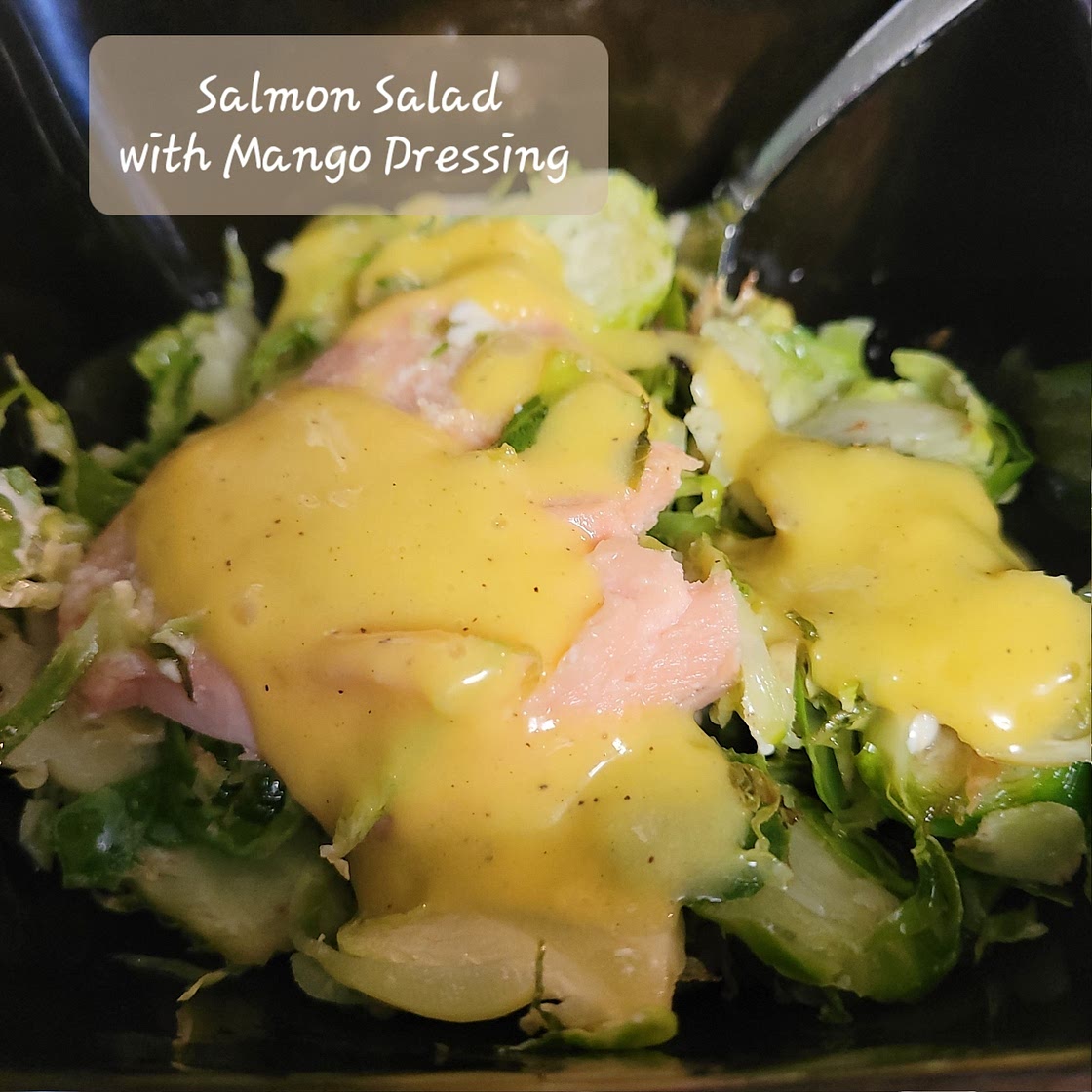 Salmon Salad with Mango Dressing