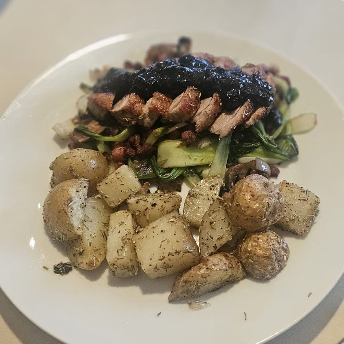 Pan-Seared Duck Breast with Blueberry Sauce