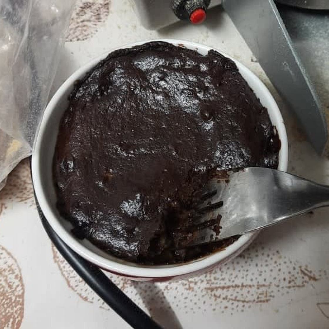 Easy chocolate banana mug cake
