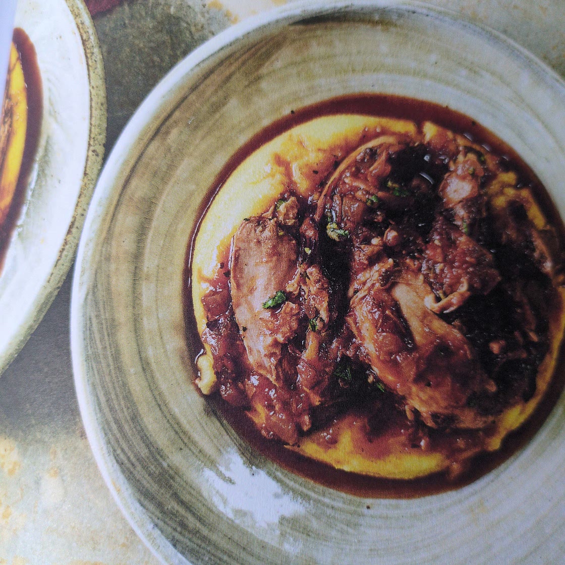 Slow-Braised Duck Legs with Wet Polenta