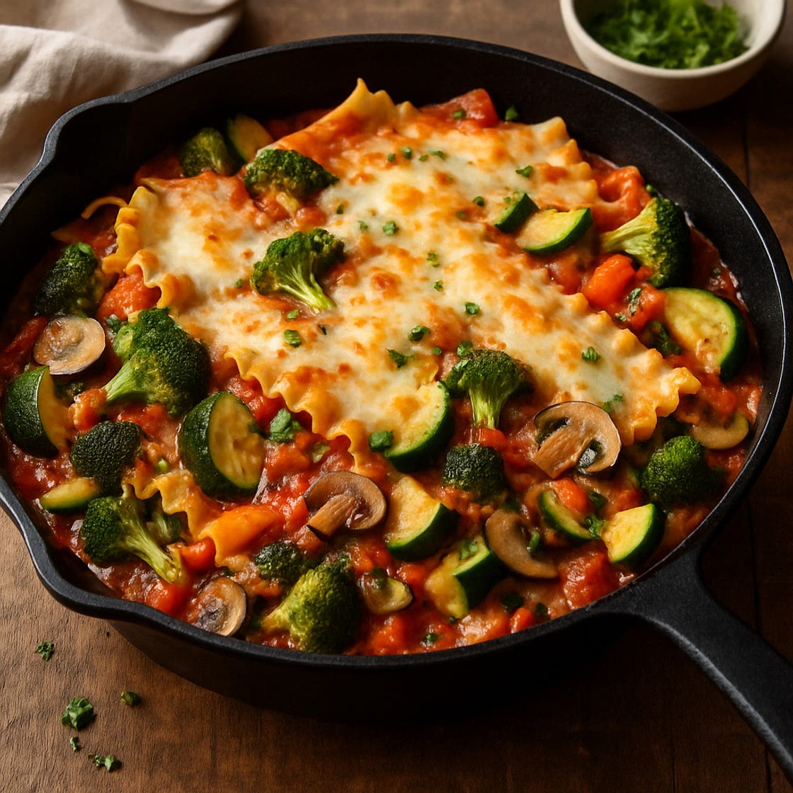 Skillet Vegetable Lasagna