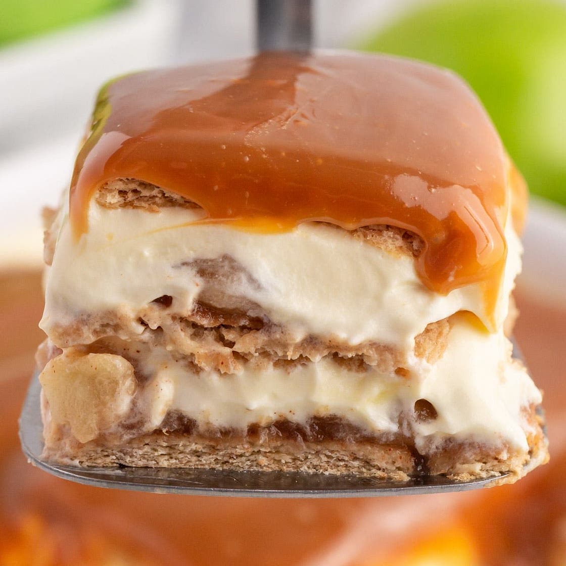 Caramel Apple Eclair Cake