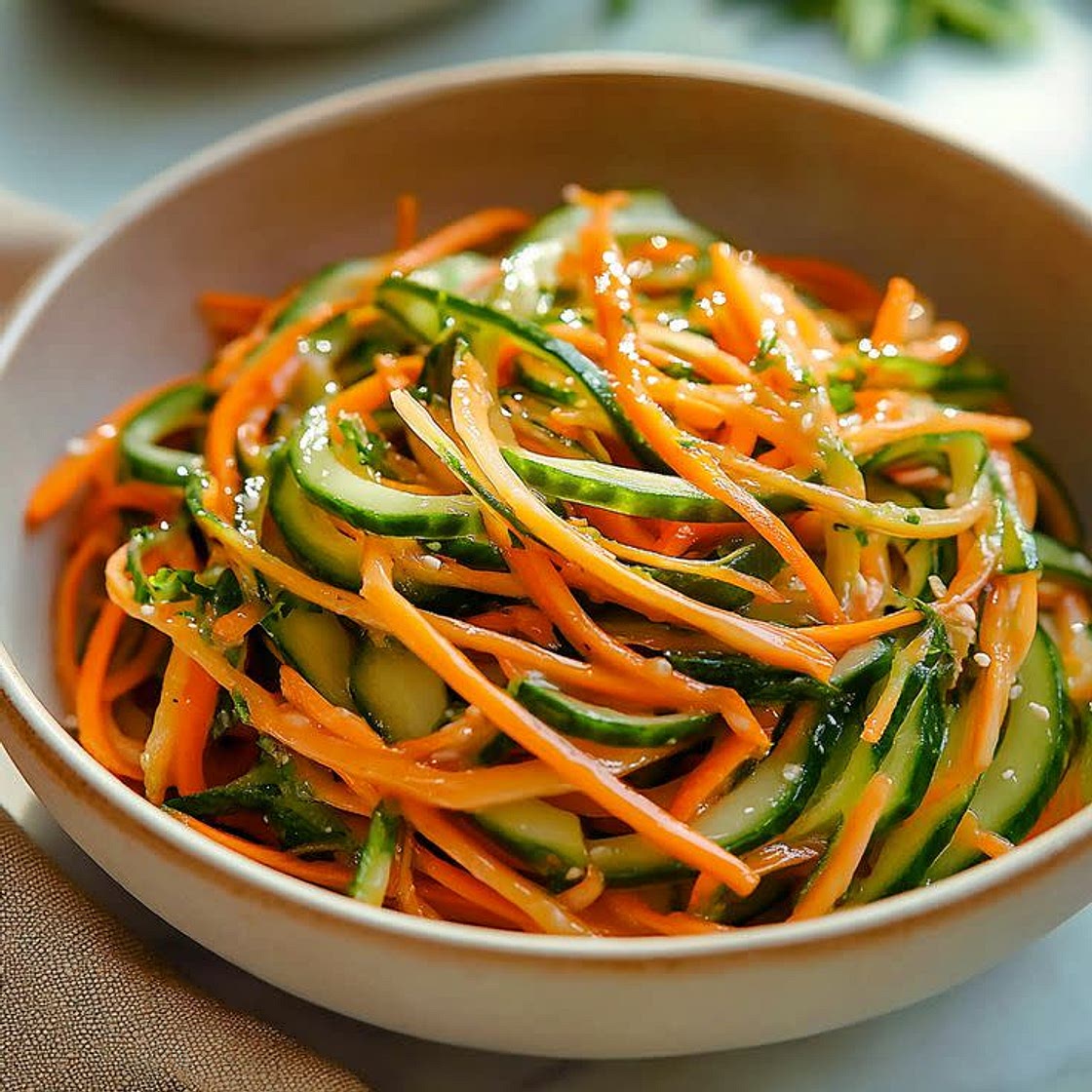 Macarrão de abobrinha e cenoura 🥕