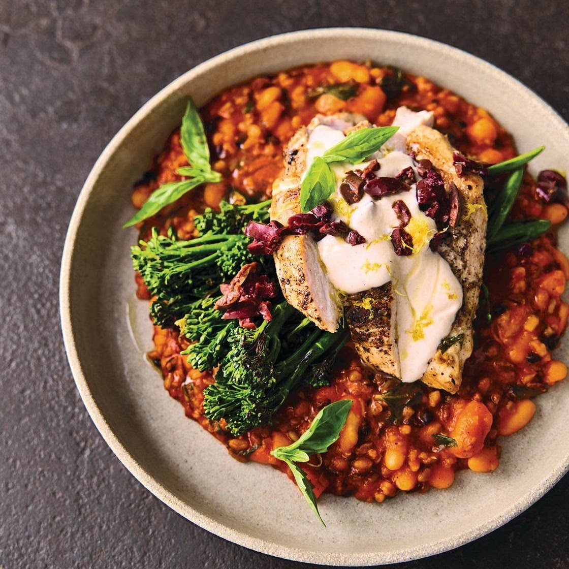 Lemon tahini chicken & grains