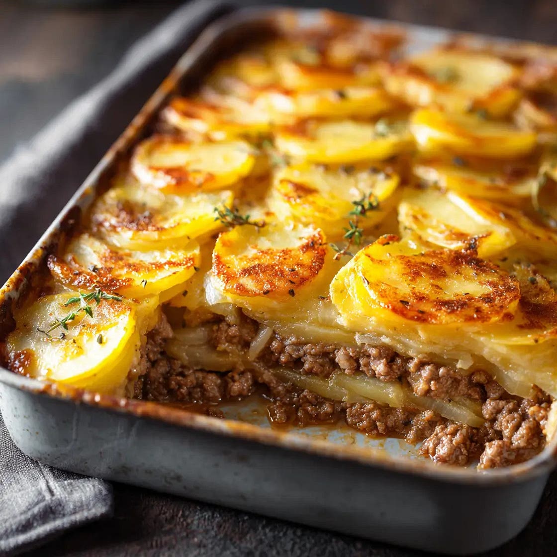 Easy Ground Beef & Potato Hobo Casserole (Oven-Baked)
