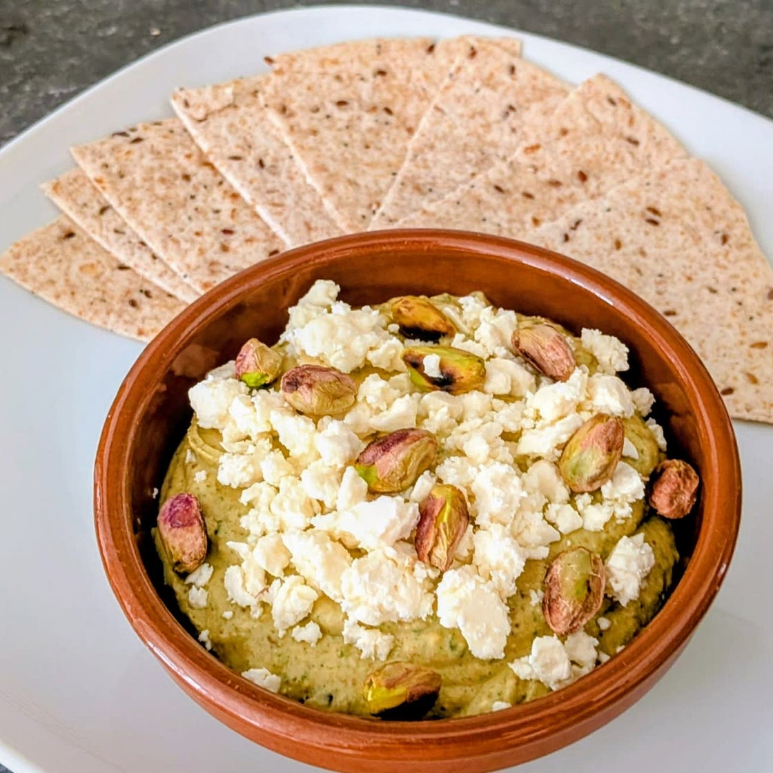 Crema di zucchine al pistacchio - courgette and pistachio dip