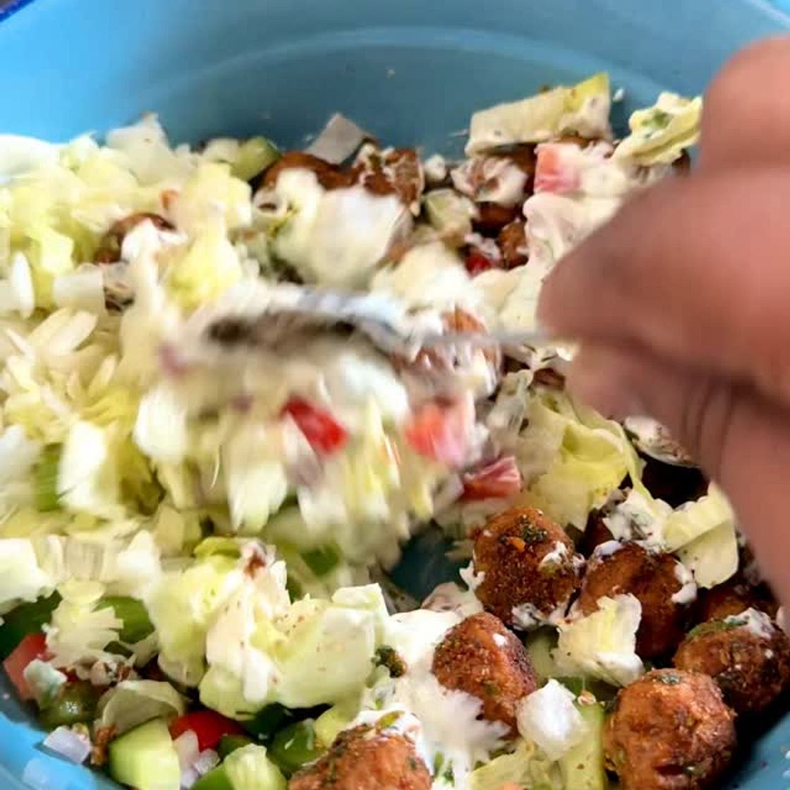 Simplified Soya Chunks Salad