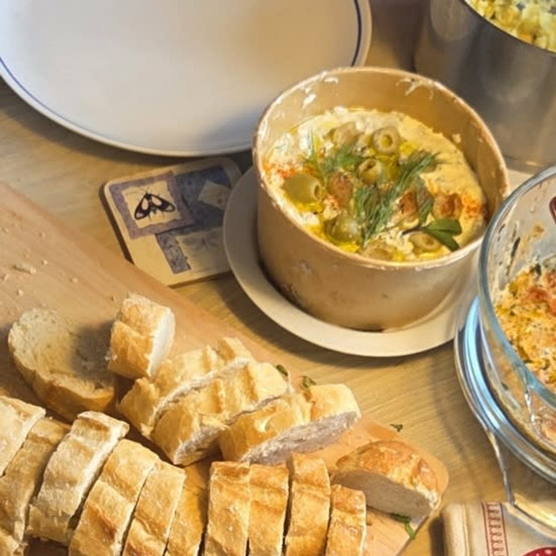 This is Tzatziki. Easiest version of all and a staple in my house. Tzatziki, also known as tarator or cacık, is a dip, soup, or sauce found in the cuisines of Southeast Europe and the Middle East. It is made of strained yogurt or diluted yogurt mixed with 