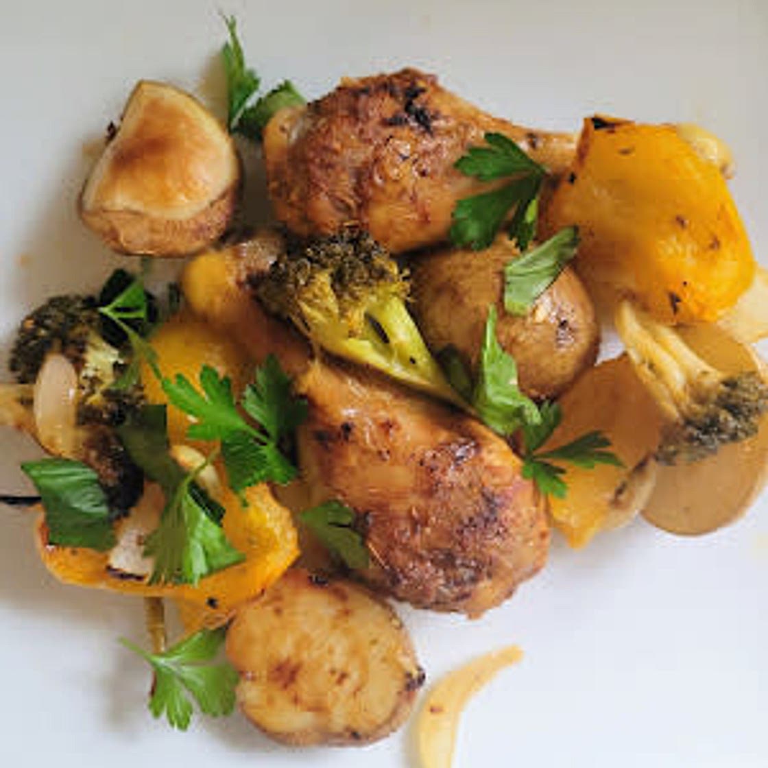 Chicken Drumstick Tray Bake