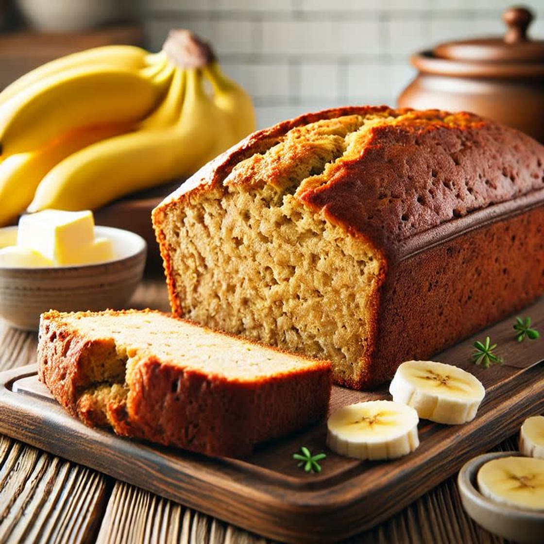 Bolo de banana e aveia