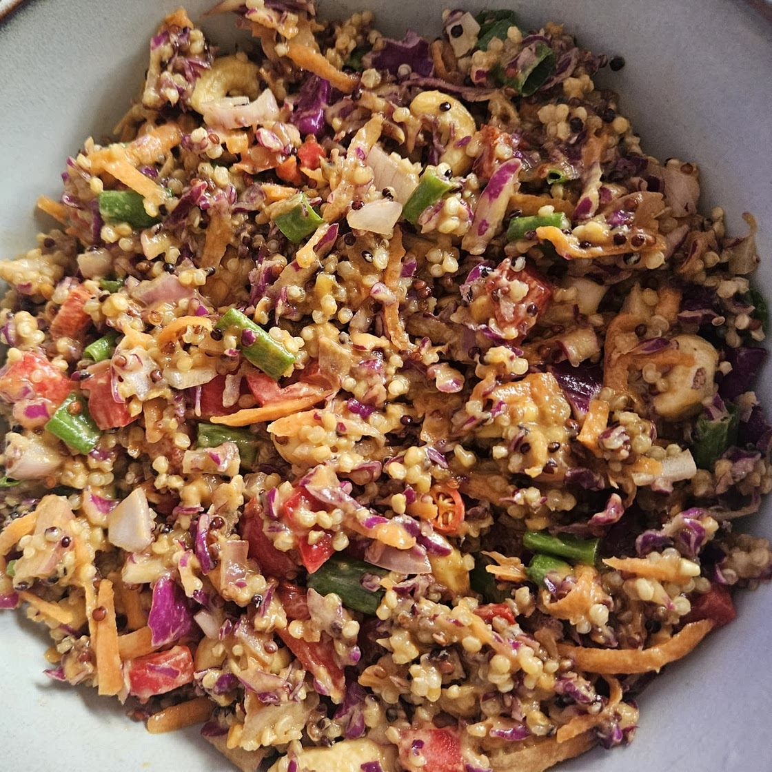 Crunchy Cashew Thai Quinoa Salad {vegan, gluten-free}