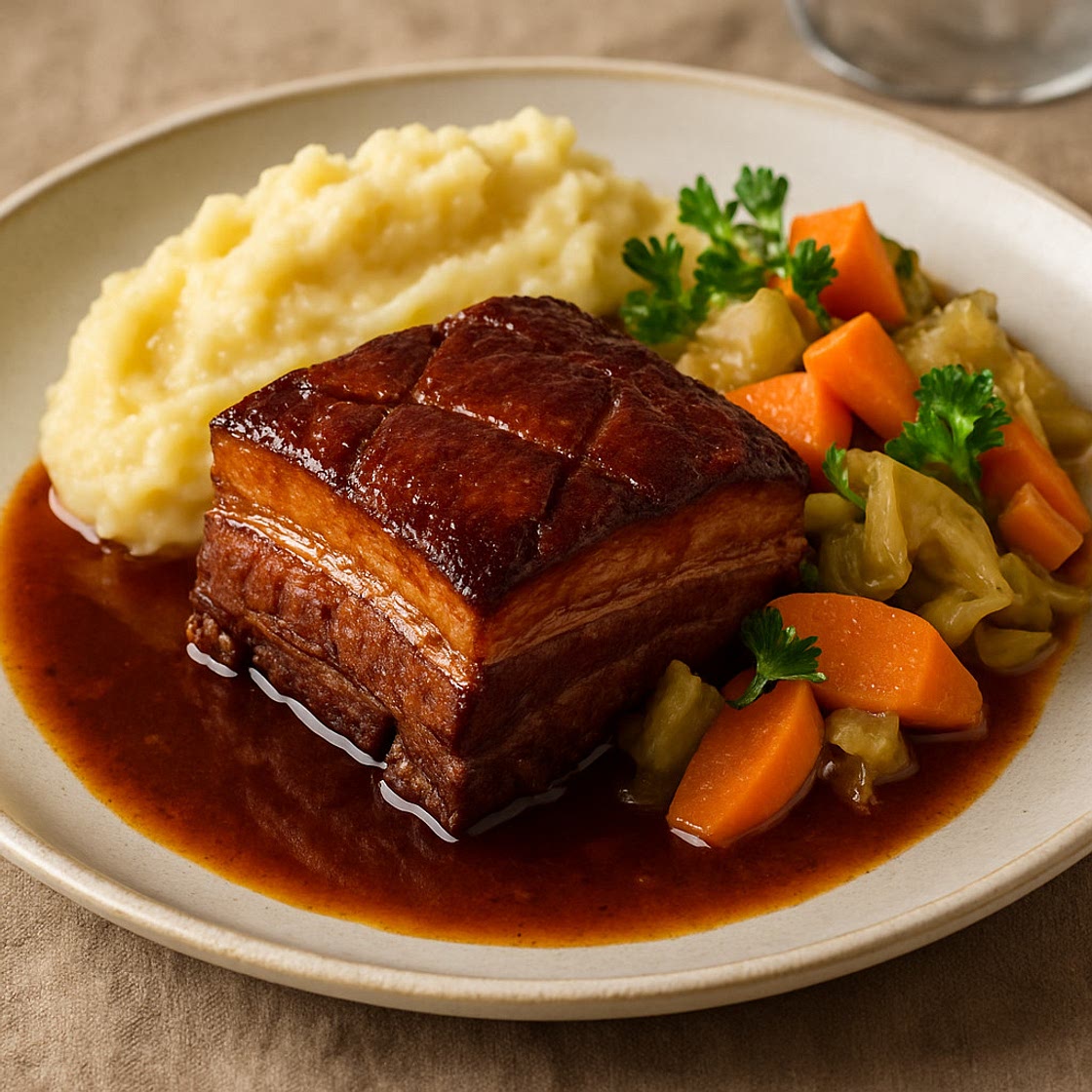 Geschmorter Schweinebauch