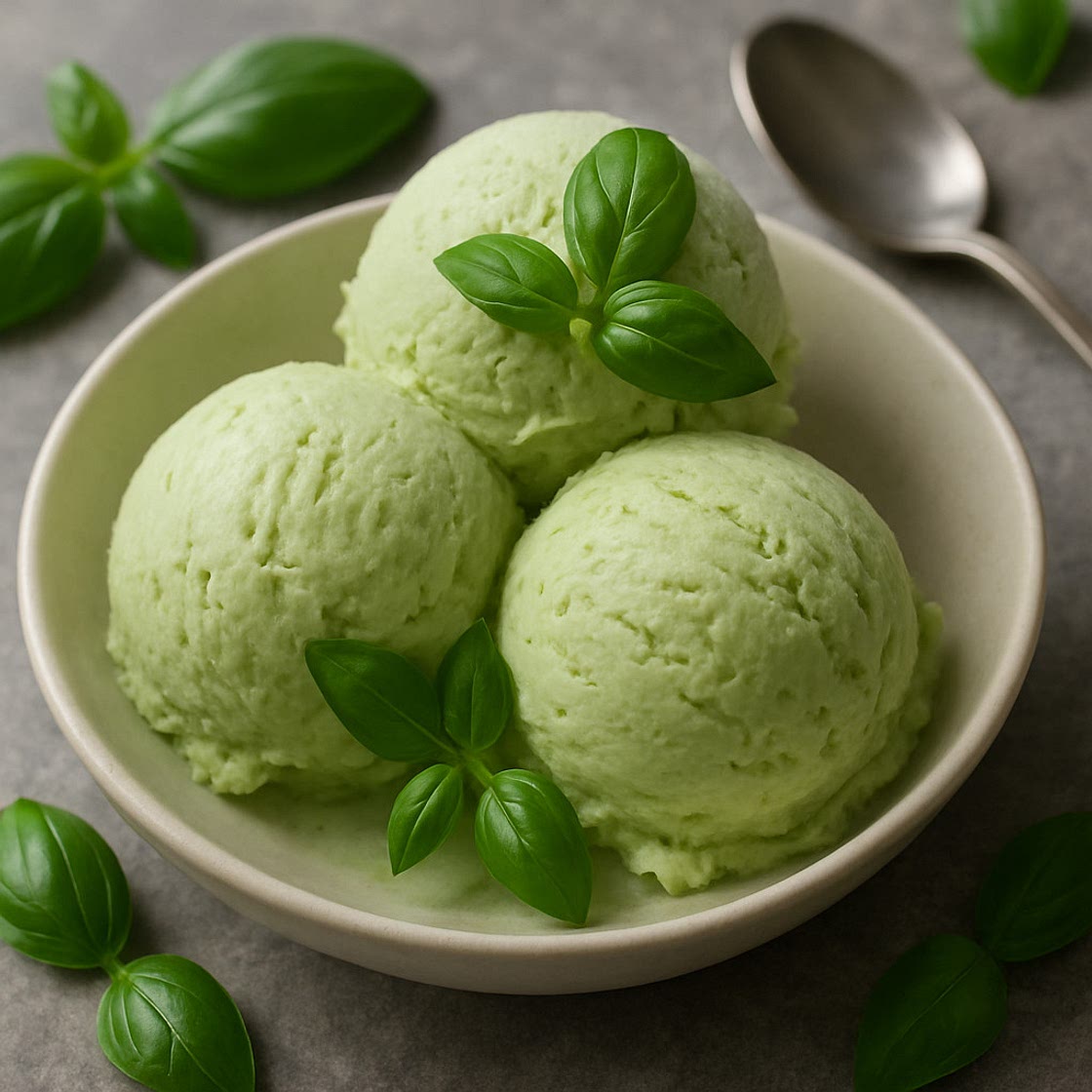 Basilikum Eis