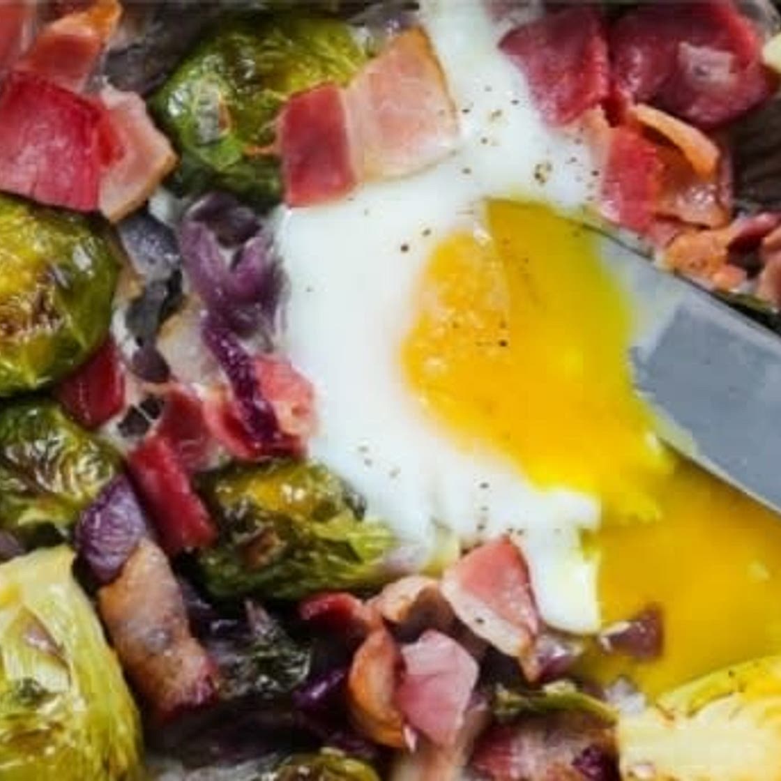 One Pan Breakfast Hash with Turkey Bacon
