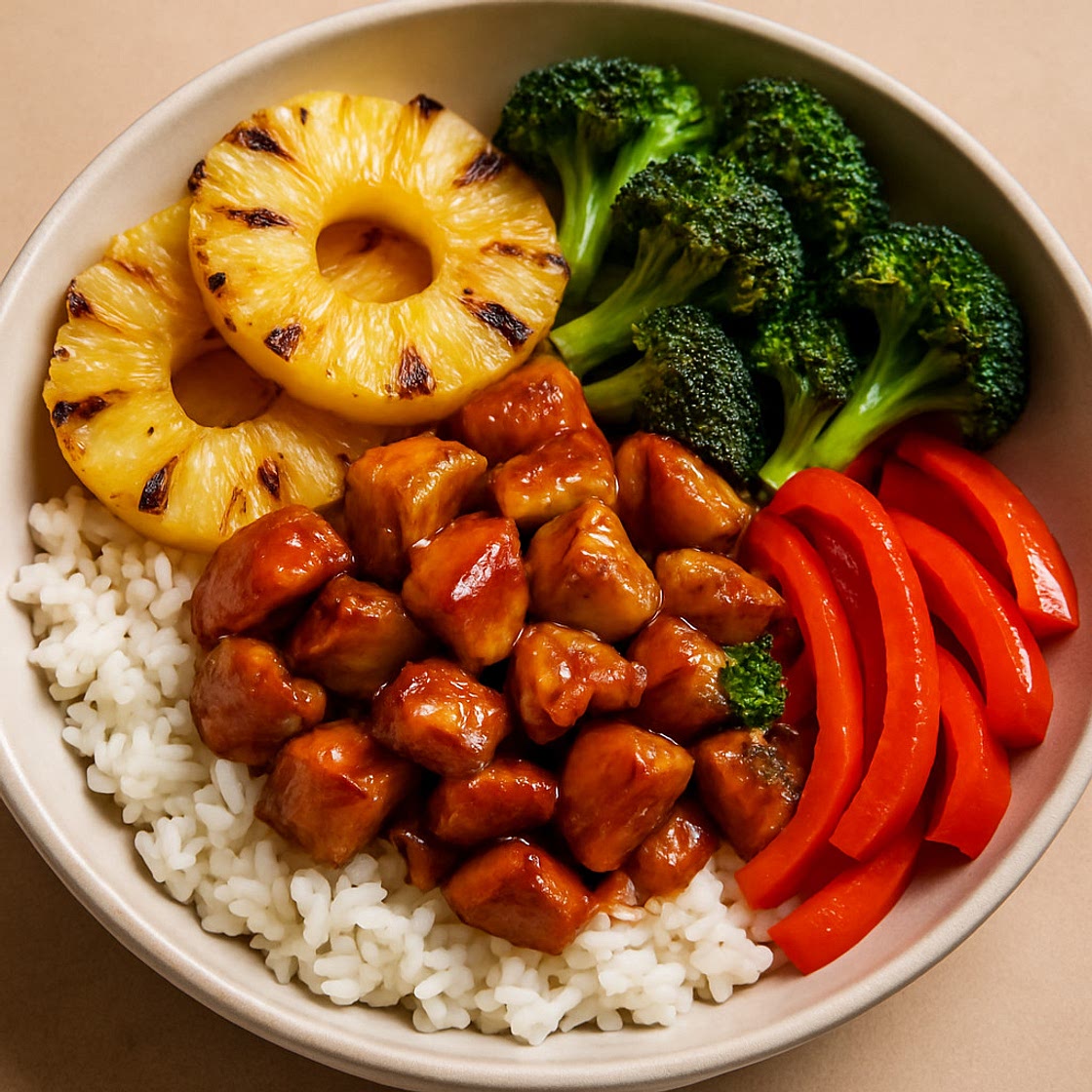 Sheet Pan Hawaiian BBQ Bowls