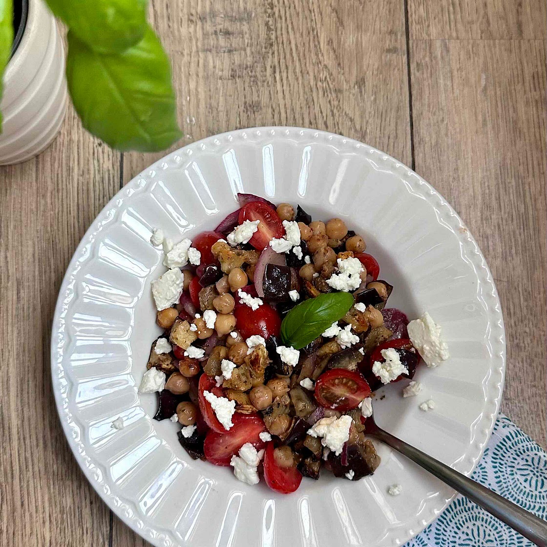 Salade d’aubergines rôties