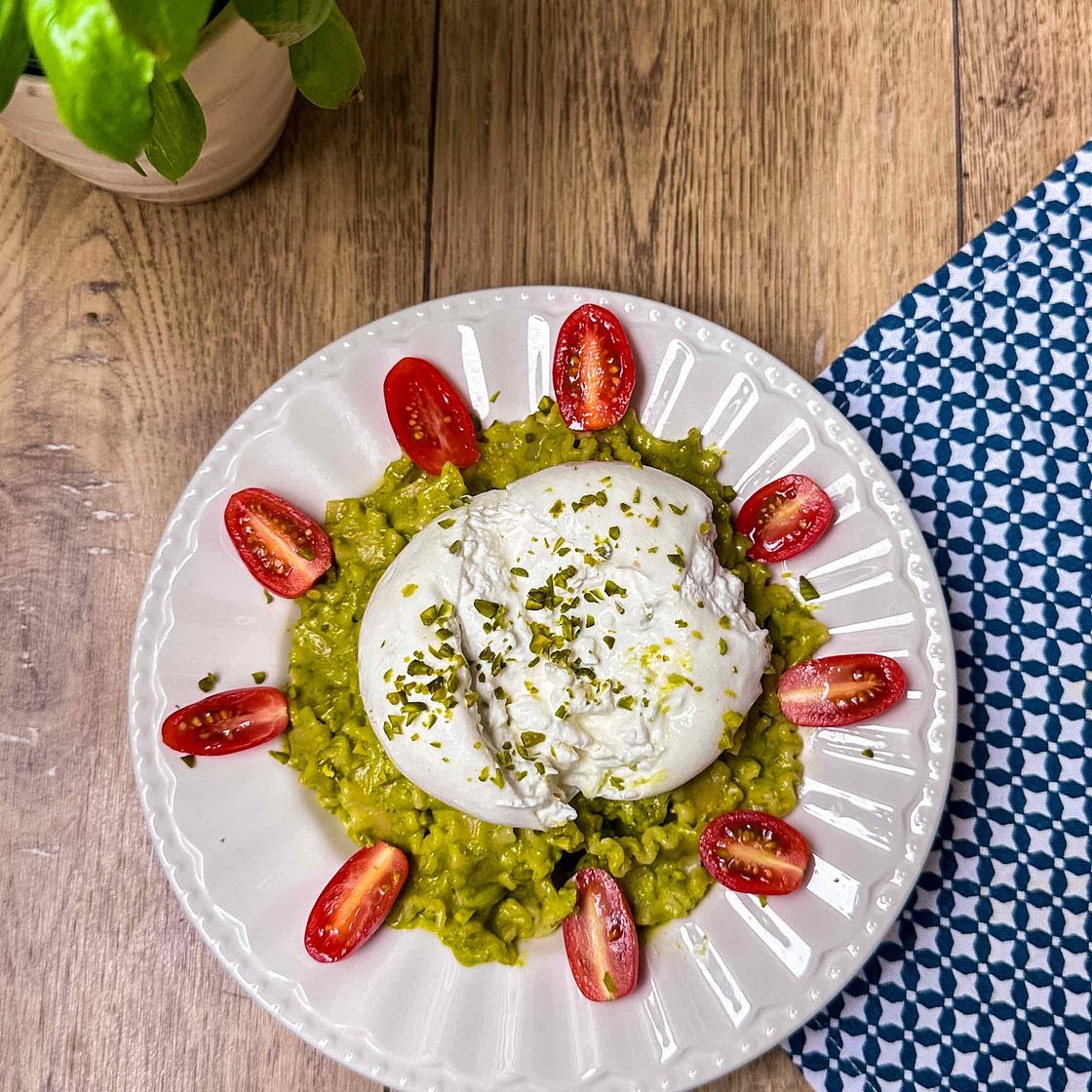 PÂTES AU PESTO DE PISTACHE 