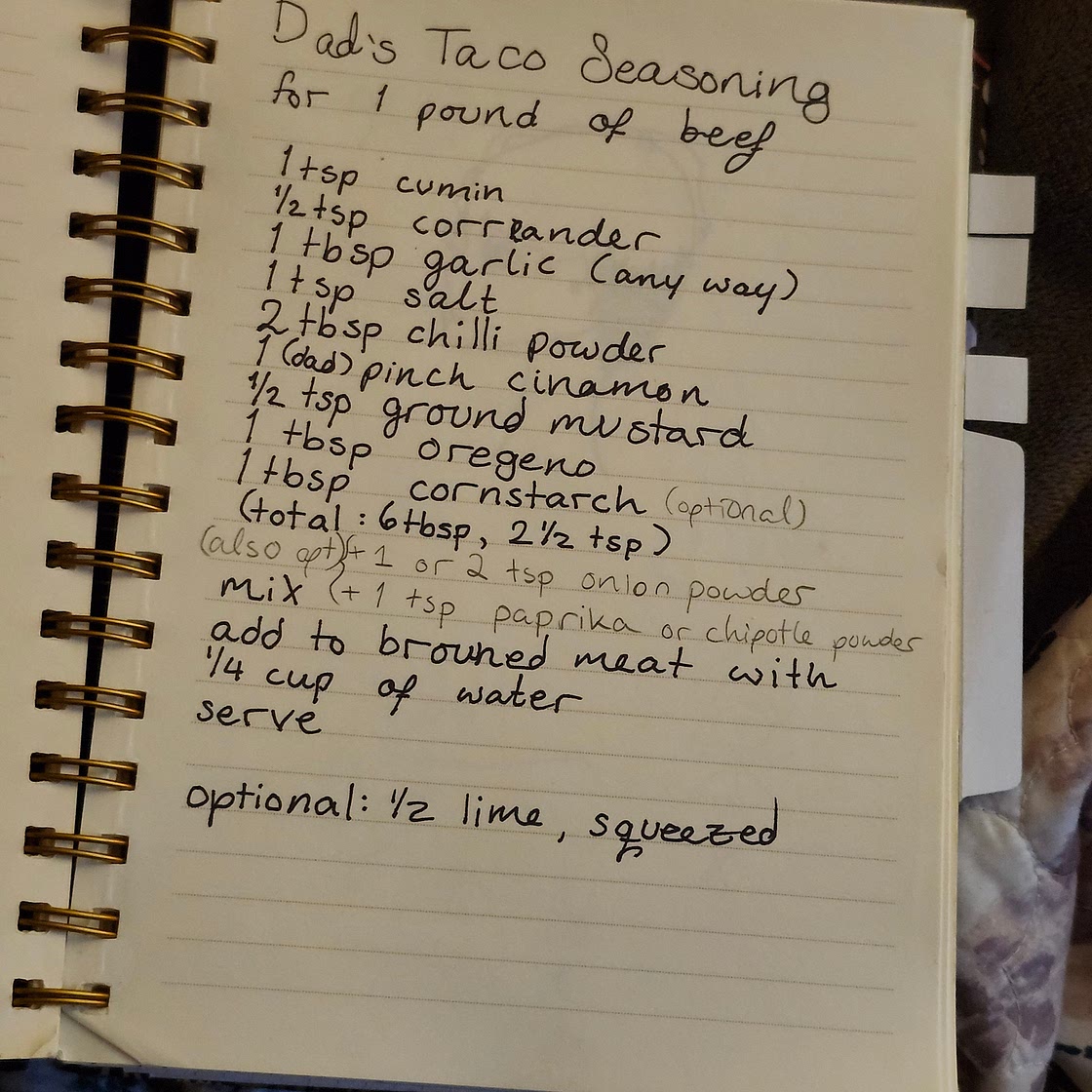 Real Tacos (my dad's tacos)