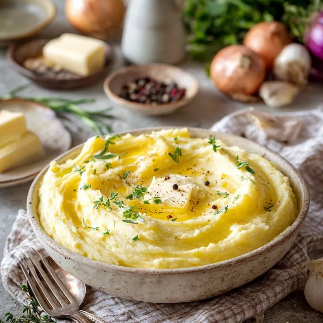 Creamy Garlic Mashed Potatoes - recipegap
