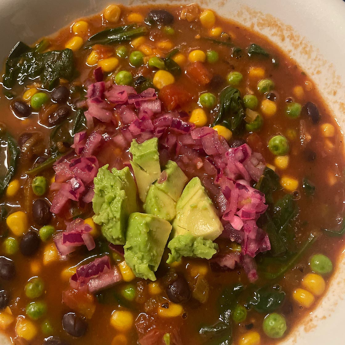 Black bean corn tomato soup 