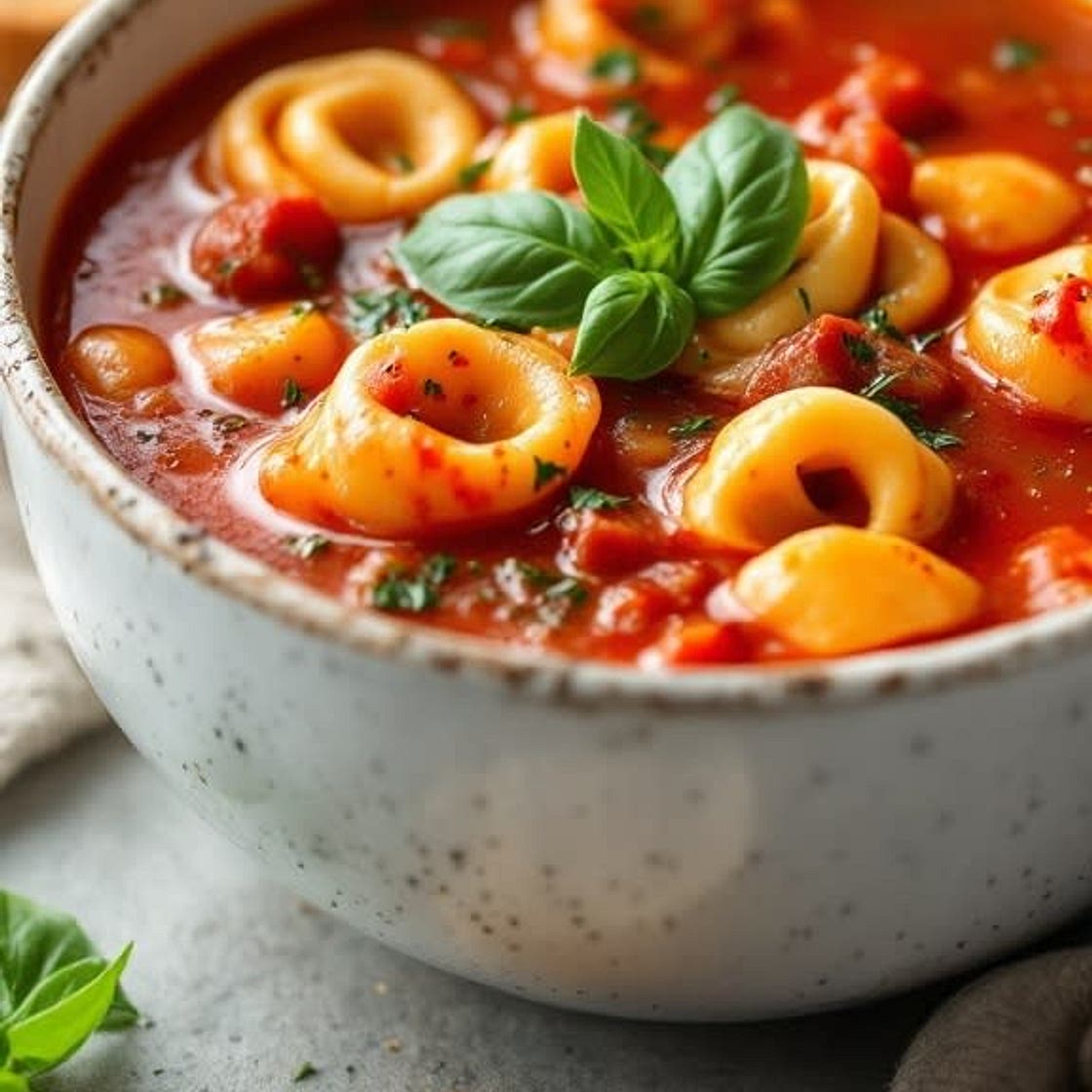 Basil Tortellini Soup