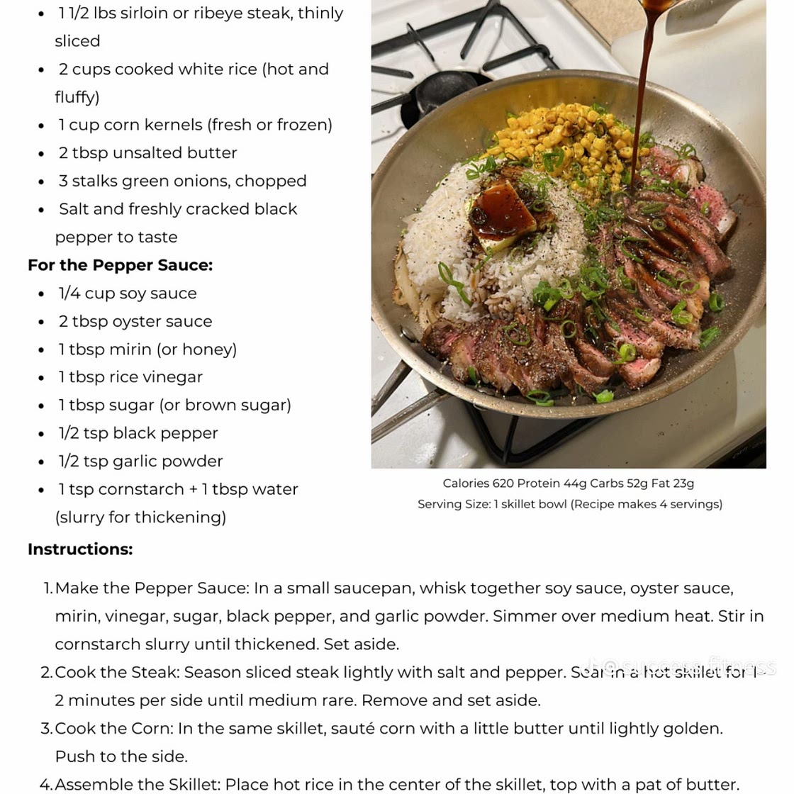 Beef Steak Pepper Lunch Skillet