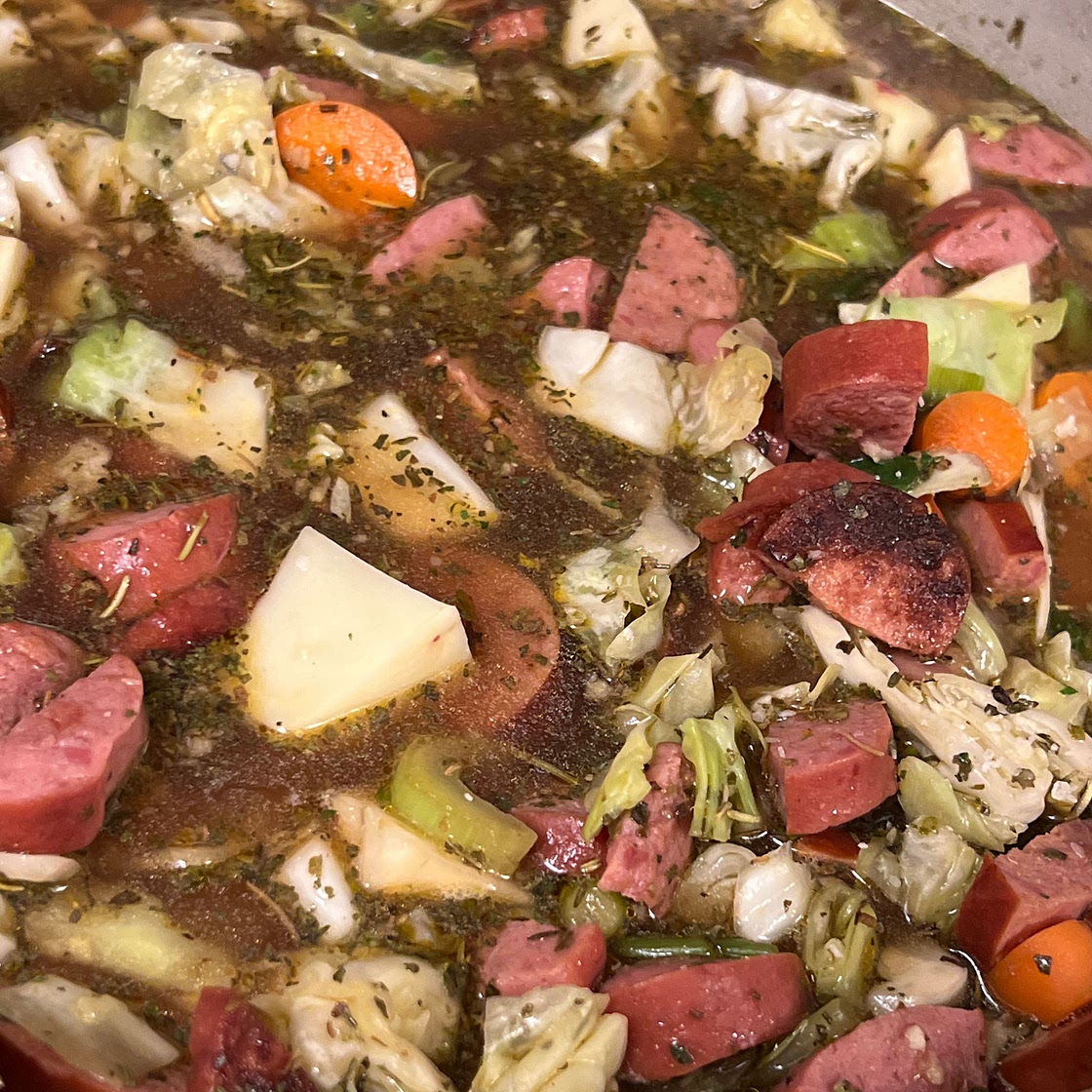 Cabbage, Sausage and Potato Soup