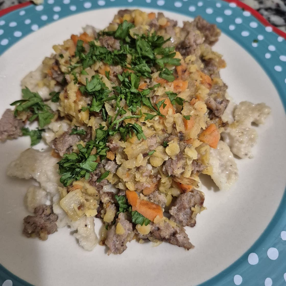 German Lentils with Spaetzle (Schwäbische Linsen mit Spätzle)