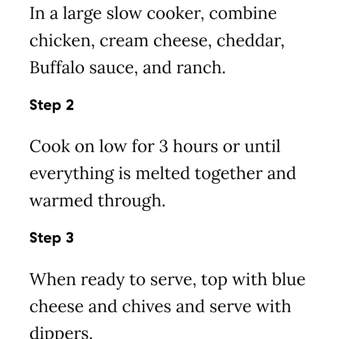 Crockpot Buffalo Chicken Dip