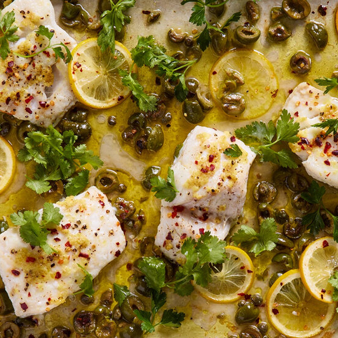 Baked Fish With Olives and Ginger