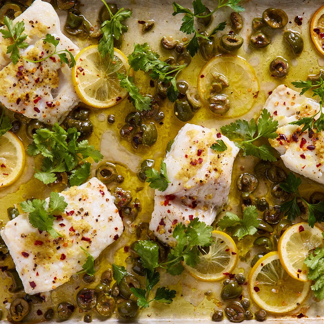 Baked Fish With Olives and Ginger
