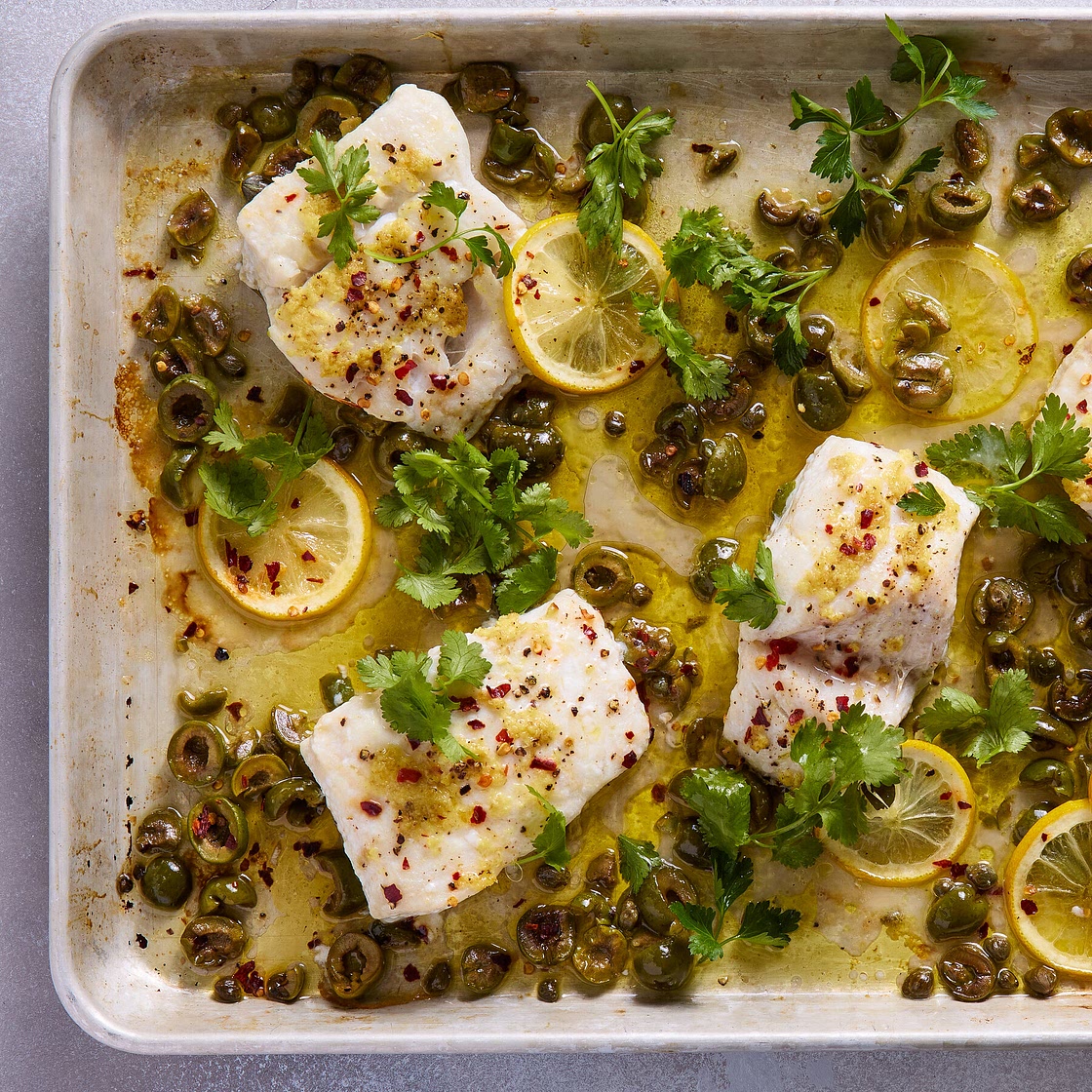 Baked Fish With Olives and Ginger
