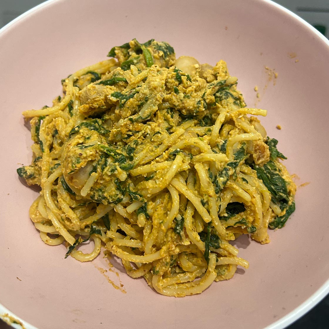 Vegan Spicy Kale and Romesco Pasta