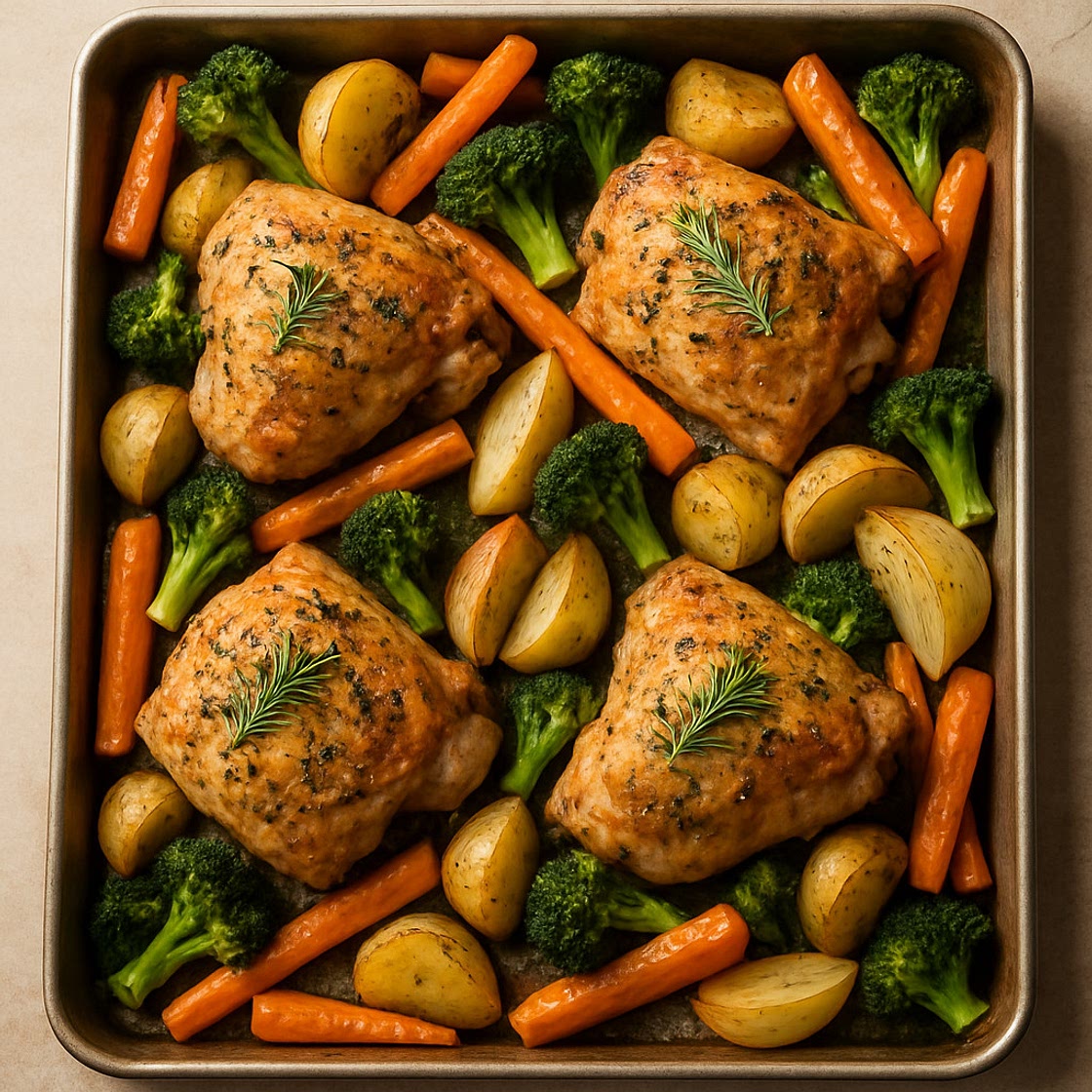 Sheet Pan Herb-Roasted Chicken and Vegetables