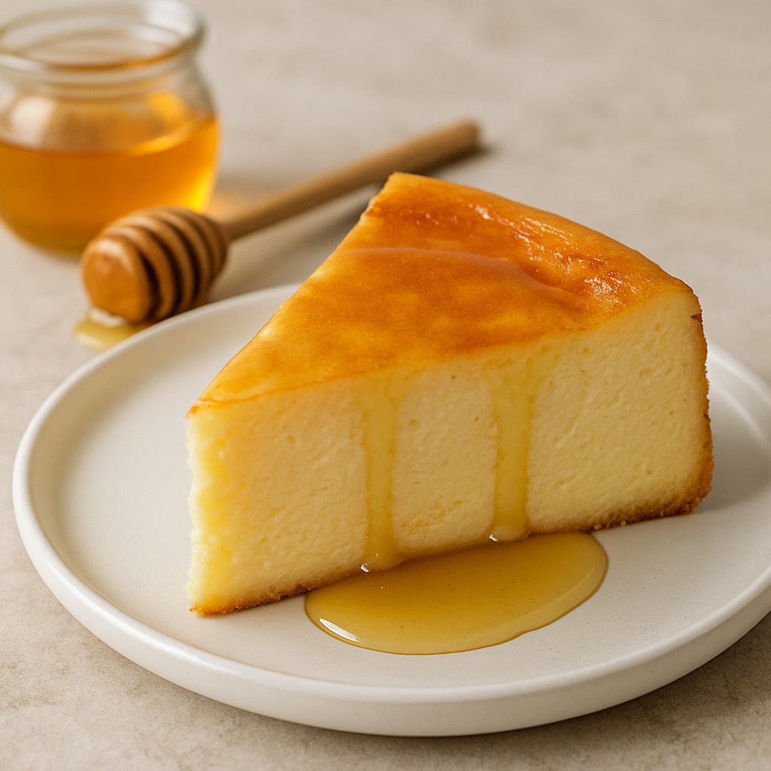 Crustless Honey Cheesecake