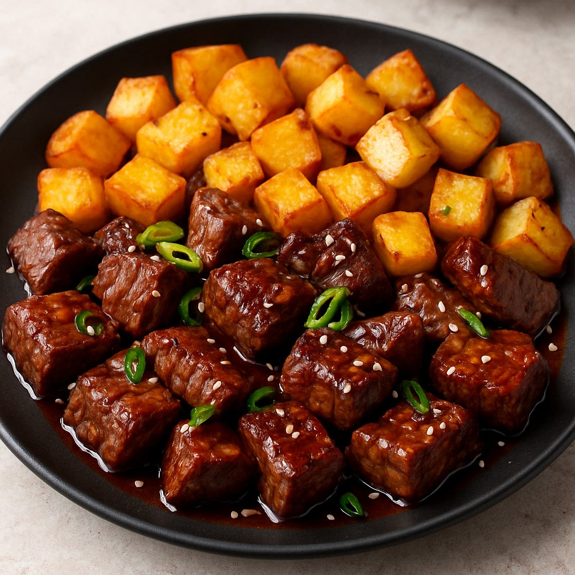 Asian Steak Bites with Potatoes