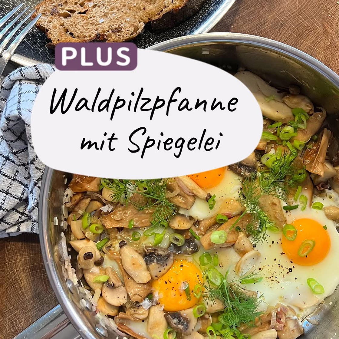 Einfache Pilzpfanne mit Spiegelei 🍳🍄