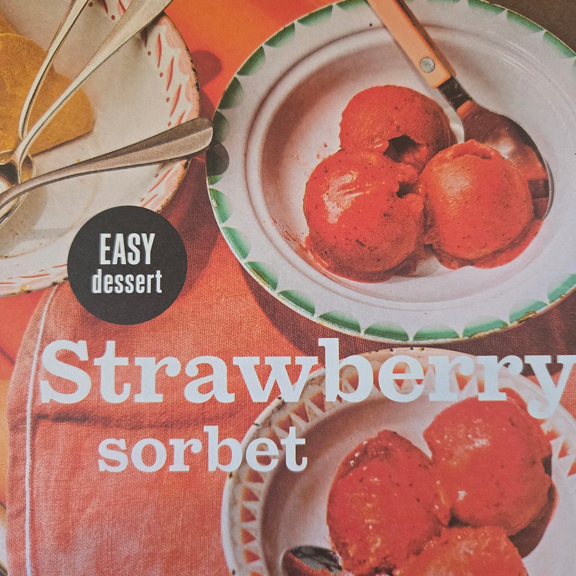 Strawberry sorbet
