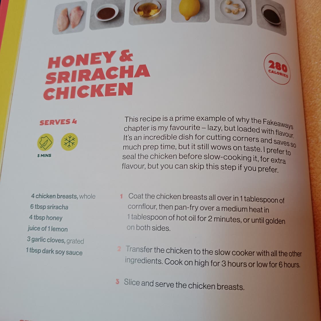 Honey and sriracha chicken