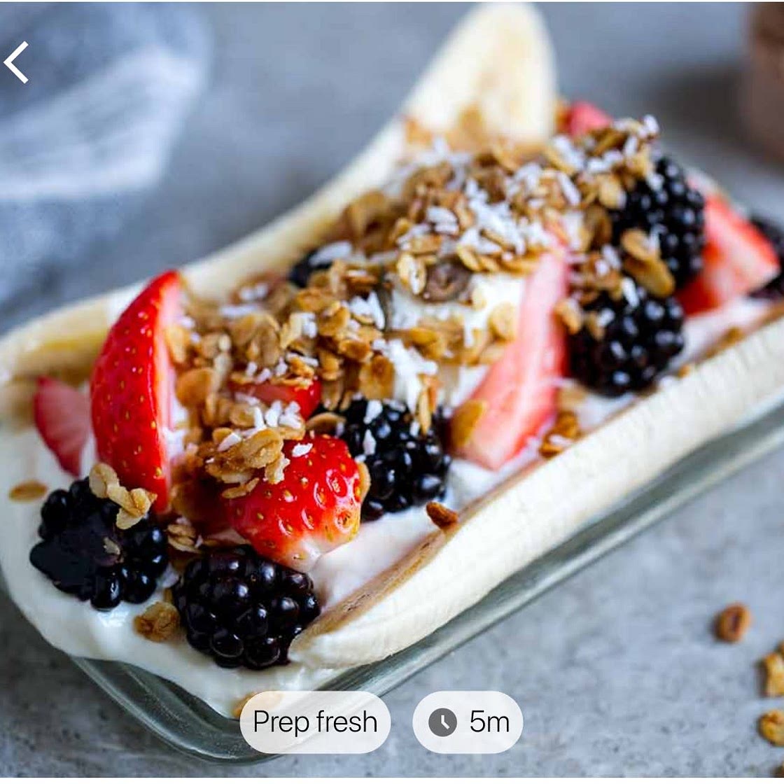 Healthy Breakfast Banana Split