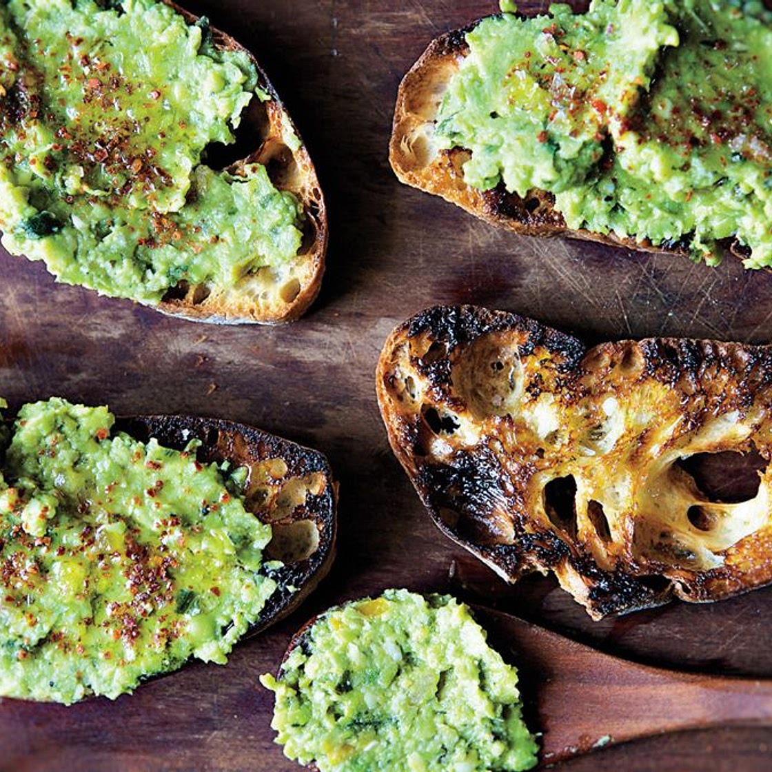Toast with Lemony Pea Mash