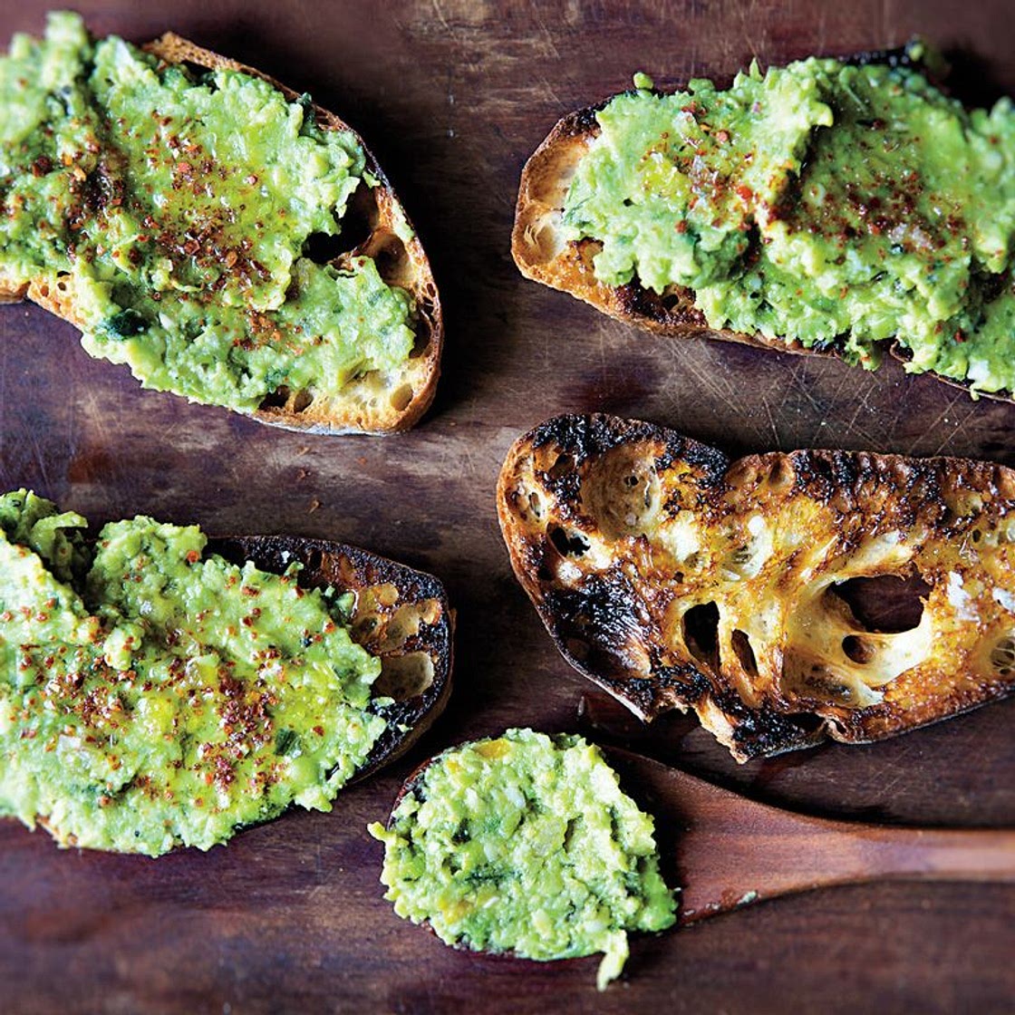 Toast with Lemony Pea Mash