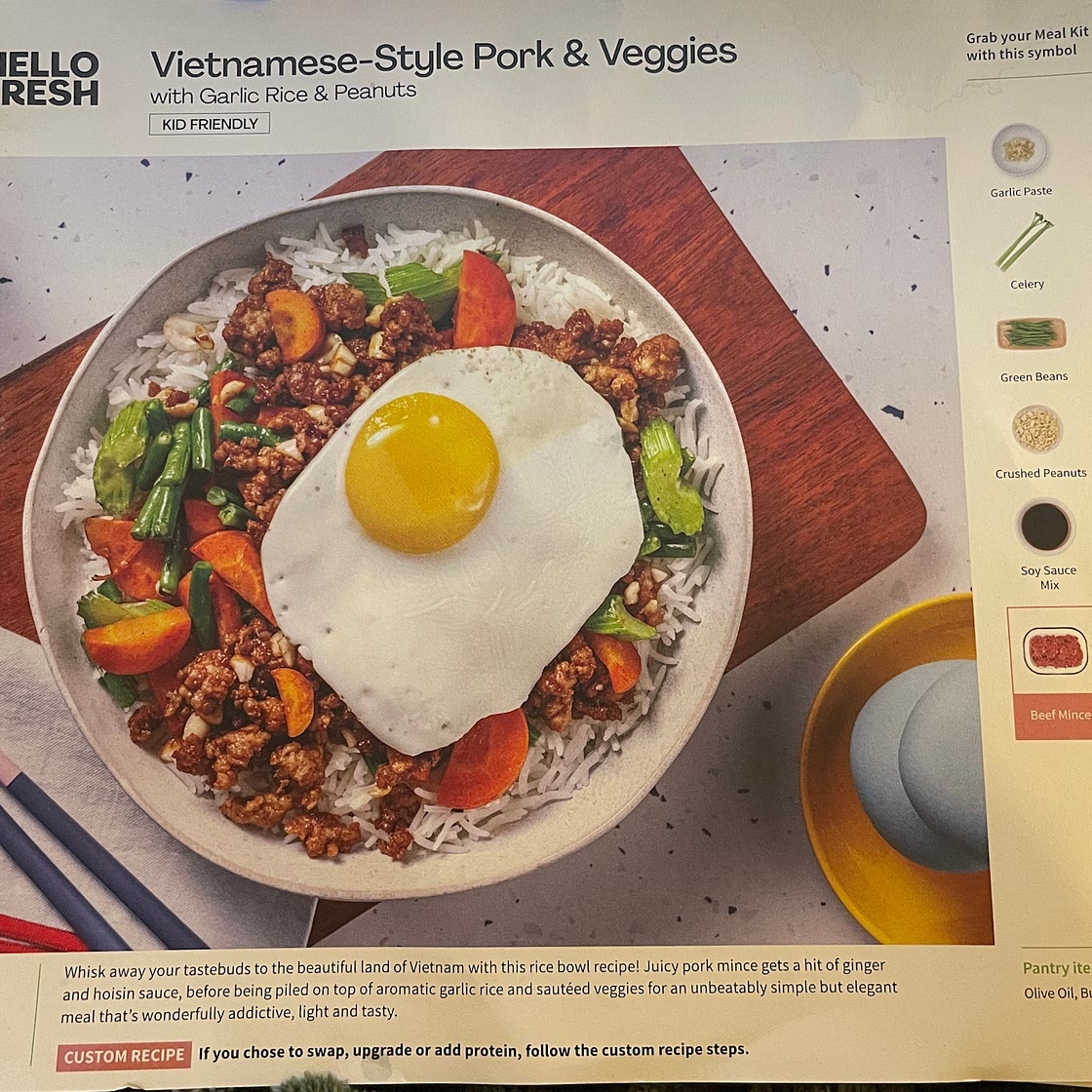 Vietnamese-style pork and veggies