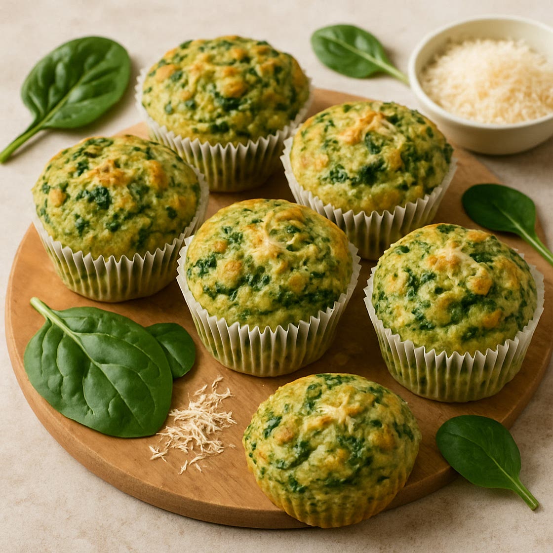 Muffins de Espinaca y Parmesano